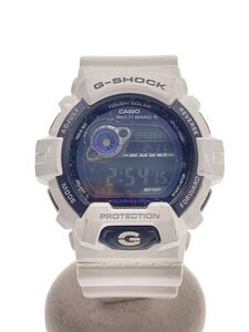 CASIO◆ソーラー腕時計・G-SHOCK/デジタル/WHT