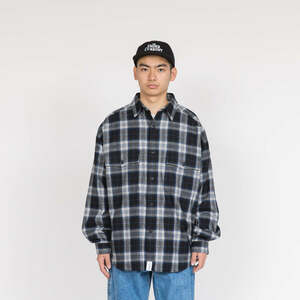 希少★新品本物【紺★4】★CPOC PLAID LS SHIRT シーポック プレイドシャツ タータン 正規店購入 ディセンダント 入手困難 DESCENDANT 22AW