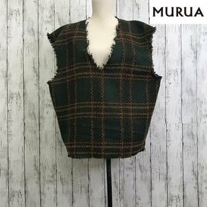 MURUA　ムルーア　ルーズベスト　1サイズ　グリーン　S5.1-105　USED