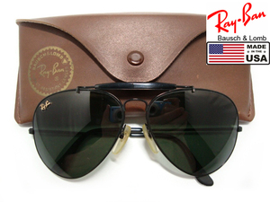 Vintage B&L RayBan MASTERPIECE 62mm USAマスターピースOUTDOORSMAN 2ボシュロムBLブラックMetalメタルBlackアメリカ製アウトドアーズマン