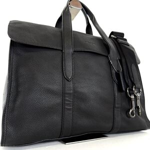 1円〜【 未使用 】 コーチ COACH ブリーフケース ビジネスバッグ A4 レザー トートバッグ 通勤 メンズ 大容量 ブラック ショルダーバッグ