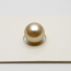 アコヤ真珠パールルース　9.0-9.5mm　無調色　ゴールドカラー