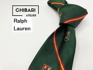 タグ付【新古品】Ralph Lauren　ラルフローレン　ロゴ＆レジメンタル柄 ネクタイ 3本以上 送料無料 メンズ グリーン　1103204