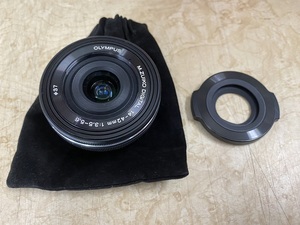 【中古品】定価42000円 オリンパス 電動式パンケーキズームレンズ M.ZUIKO DIGITAL 14-42mm 1:3.5-5.6 EZ OLYMPUS zoom lens ○YR-17938○