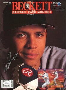 【CS】アレックス・ロドリゲス MLB 初期型 直筆 サイン 入り 1996年 BECKETT 雑誌 JSA社証明書 シードスターズ証明書 付き イチロー 佐々木