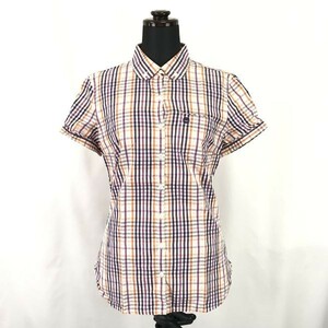 Timberland★半袖シャツ/ブラウス【women’s size -4/オレンジ系/チェック】Tops/Shirts◆BH236