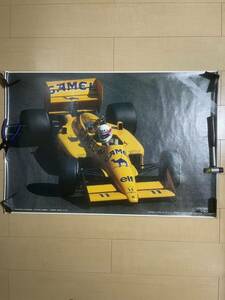 《値下即決早い者勝ち》【レア】大型 ポスター 中嶋悟 ロータス ホンダ 1987 F1 99T R-3553 キャメル アンティーク レトロ 鈴鹿サーキット