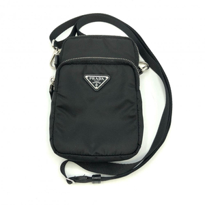 【中古】PRADA Re Nylon スマートフォンケース ブラック プラダ[240017642823]