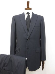 超美品【ブリオーニ Brioni】BRUNICO Super160’s 2ボタン スーツ (メンズ) size48Ｒ ネイビー系 ストライプ柄 イタリア製 ◯32RMS0483