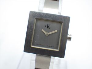 378405【1円スタート】Calvin Klein カルバンクライン CK K6141 スクエア バングルウォッチ レディース 時計 クオーツ ケース21mm