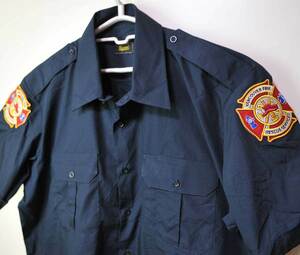 古着●カナダ消防 半袖シャツ ファイア レスキュー サービス サイズ17.5 XL相当 xwp