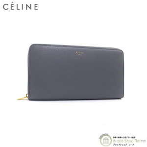 セリーヌ （CELINE） ラージジップ マルチファンクション ラウンドファスナー 長財布 10500 Kohl 旧ロゴ フィービーファイロ（美品）中古