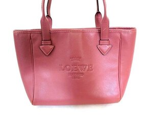 ロエベ ミニトートバッグ ■ ヘリテージ レザー ピンク系 ハンドバッグ レディース LOEWE □6L