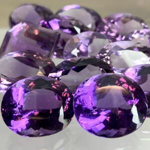 ★天然アメジスト17点おまとめ★J 約300ct アメジスト ルース 裸石 宝石 ジュエリー jewerly ジュエリー amethyst 紫水晶 