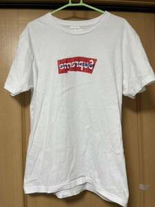 Supreme 17SS COMME des GARCONS SHIRT 半袖Tシャツ シュプリーム コムデギャルソン サイズL ホワイト ボックスロゴ ホワイト 