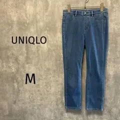 2274【UNIQLO/ユニクロ】デニムクロップドレギンスパンツ　ストレッチ　M