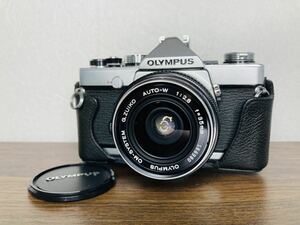 Y404 オリンパス OLYMPUS OM-1 + OM-SYSTEM G.ZUIKO AUTO-W 35mm F2.8 一眼レフカメラ マニュアル 単焦点レンズ