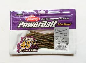 BERKLEY バークレー マックスセント PowerBait MaxScent D-Worm 3.6inch【ディーワーム3.6 Dワーム3.6インチ】カモ Camo