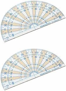 コクヨ 分度器 まなびすと再生/再生PET樹脂製 90x50mm 半円 GY-GBA310