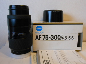 ☆希少極上美品☆　ミノルタ　ＡＦ 75-300ｍｍ　Ｆ4.5-5.6　NEW 元箱付　 即日発送