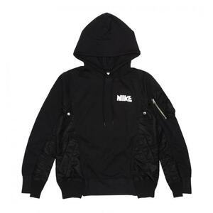 NIKE x SACAI Hoodie BLACK 　ナイキ サカイ　ブラック パーカー　新品未使用