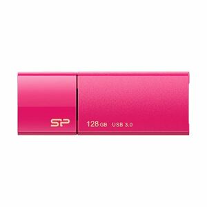 【新品】(まとめ）シリコンパワー USB3.0スライド式フラッシュメモリ 128GB ピンク SP128GBUF3B05V1H 1個【×3セット】