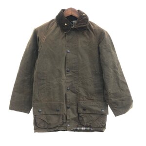 80年代 イングランド製 Barbour バブアー MOORLAND オイルドジャケット カーキ (メンズ C34) Q0841