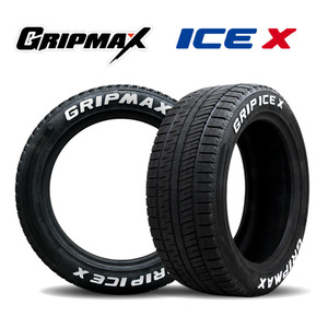 送料無料 グリップマックス スタッドレスタイヤ GRIP MAX GRIP ICE X ホワイトレター 195/45R17 81T 【2本セット 新品】