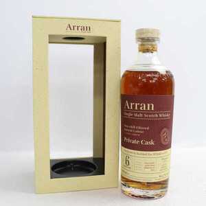 1円~Arran（アラン）6年 プライベートカスク 2015-2022 セカンドフィル シェリーホグスヘッド 61.5％ 700ml O24L130188