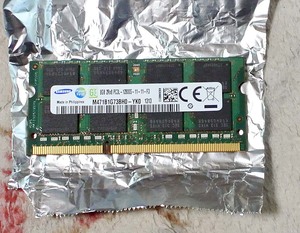 SAMSUNG製 DDR3 PC3L 12800S 204Pin 8G 低電圧対応 1枚。