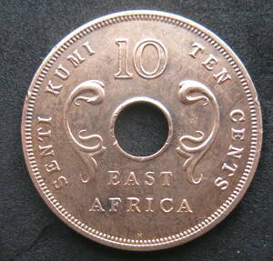 東アフリカ　（イギリス領） 10セント硬貨 1964年