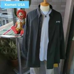 アメリカ古着 Komet USA ワークシャツ 2XL ブラック no201