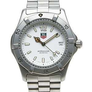 タグホイヤー プロフェッショナル 200 腕時計 WK1111 クオーツ ホワイト文字盤 ステンレススチール メンズ TAG HEUER 【中古】