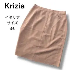 Krizia クリツィア✨シルク混タイトスカート ピンクベージュ イタリア46