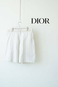 DIOR ディオール ロゴジャガード レイヤード ストライプ シルク ショート パンツ size 46 0531143