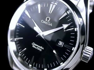 ★極美品 OMEGA Ω オメガ シーマスター アクアテラ ブラック ラージ 2517.5000 Cal.1538 綺麗!★