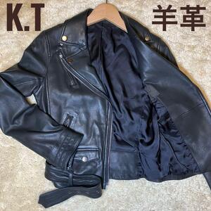 K.T KIYOKO TAKASE レザー ライダース ジャケット M 羊革