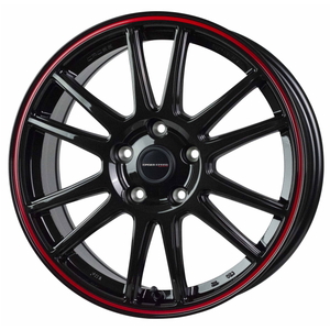 BRIDGESTONE Playz PX-RV2 235/55R18 CROSS SPEED CR6 グロスガンメタ+レッドライン 18インチ 8J+45 5H-100 4本セット