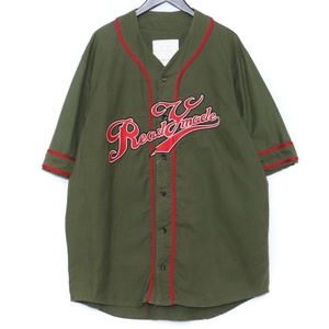 READY MADE Baseball Shirt サイズ2 カーキ RE-CO-KH-00-00-76 レディーメイド ベースボールシャツ ヴィンテージ加工 半袖 19SS