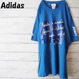 【人気】Adidas/アディダス KIRIN 2004年キリンカップTシャツ ブルー サイズL/796