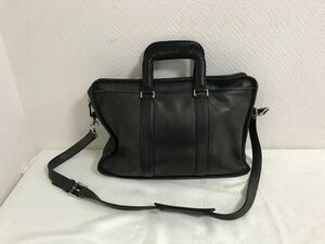 本物オールドコーチCOACH本革レザー2wayショルダービジネスバッグハンドボストンバック黒ブラックレディースメンズ旅行トラベル