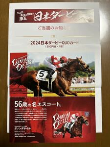 未使用品　日本ダービーキャンペーン当選品　日本ダービー優勝馬　ダノンデサイル　QUOカード　500円分