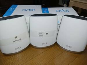 NETGEAR Orbi RBR750 AX4200 Wifi 6トライバンドメッシュWiFiシステム　ルーター1台、サテライト２台（RBR750、RBS750）