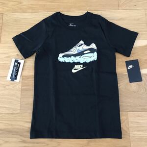 1円スタート！タグ付き新品未使用！送料込み！ Nikeナイキ Tシャツキッズサイズ エアマックス90 ブラック黒