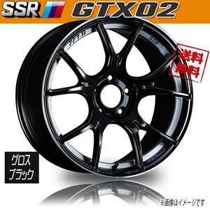 ホイール新品 1本のみ SSR GTX02 グロスブラック 19インチ 5H100 8J+50 業販4本購入で送料無料