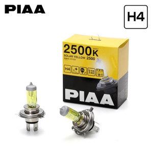 PIAA ピア HY101 ヘッドライト用 ソーラーイエロー ハロゲンバルブ H4 2500K 黄色 タウンボックス U60系 H11.4～H12.10 純正H4/H3