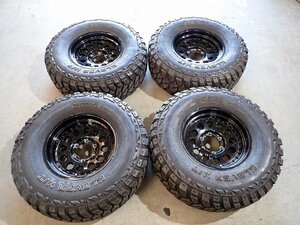 YS6458【送料無料285/75R16】70ランクルなどに レンコンホイール 中古夏タイヤセット ●16×8J 139.7/6H ET-10●【個人宅配達不可】