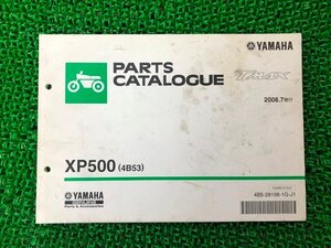 T-MAX パーツリスト 1版 XP500 4B53 ヤマハ 正規 中古 バイク 整備書 XP500 4B53 SJ08J hS 車検 パーツカタログ 整備書