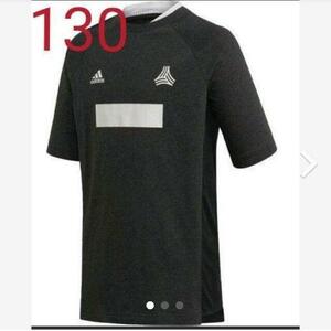 【新品】【サイズ：130】adidasキッズTシャツ(フェイス黒)