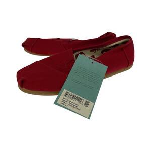 TOMS トムス タグ付き スリッポン size23.5cm/レッド